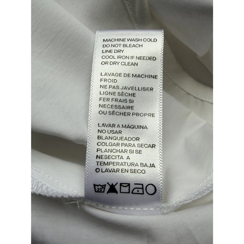 Good American The Good Shirt White Button Down Shirt Long Sleeve Collared 0 NWT - Picture 10 of 13